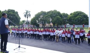 Wali Kota Tidore Kepulauan Muhammad Sinen menyampaikan arahan sekaligus memberikan motivasi kepada para Atlet Kota Tidore yang akan mengikuti Porporov Maluku Utara 2026 di Tobelo Halmahera Utara.