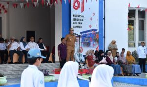 Wakil Walikota Tidore Kepulauan Ahmad Laiman,S.Sos Bertindak Sebagai Pembina Upacara Pembukaan Masa Pengenalan Lingkungan Sekolah (MPLS) Ramah Bagi Peserta Didik Baru Sekolah Nasional Terintegrasi (SNT) 5 Tidore